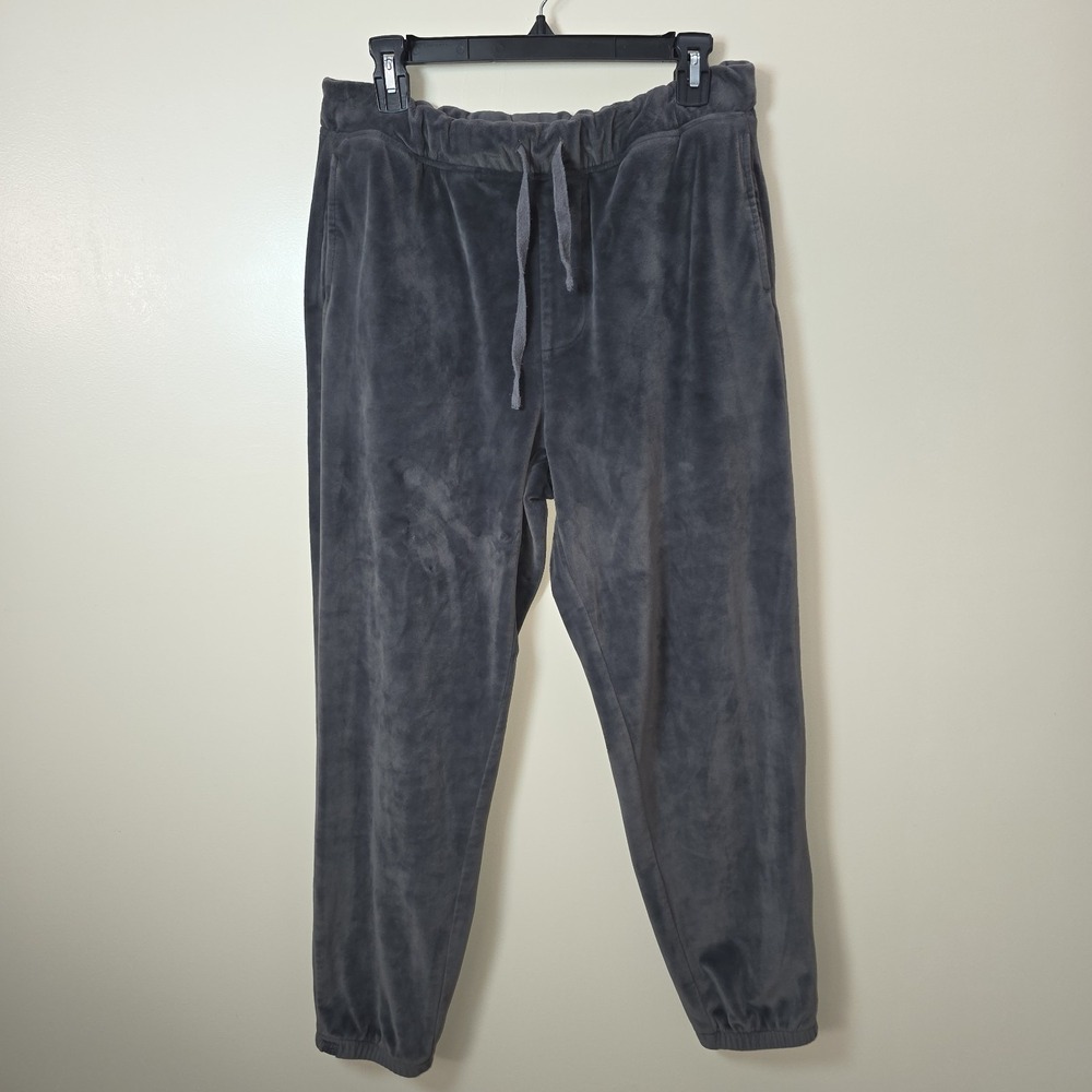 Barefoot Dreams‎ LuxeChic Pants Womens Small Grey Velour Jogger Pockets